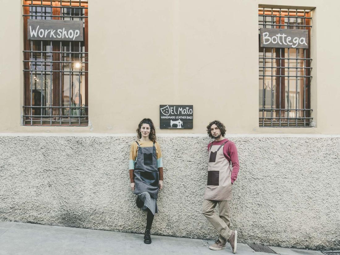 Marta e Tommaso in via Castello, sotto le insegne Workshop e Bottega